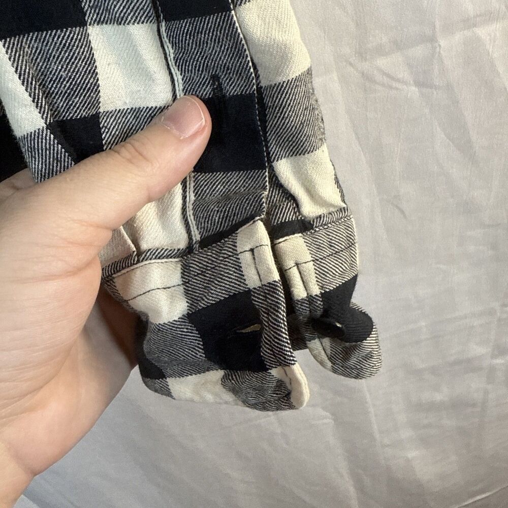 Ralph Lauren Sport Black White Check 100% Cotton Button Up Shirt Womens Size 12 - Picture 7 of 13